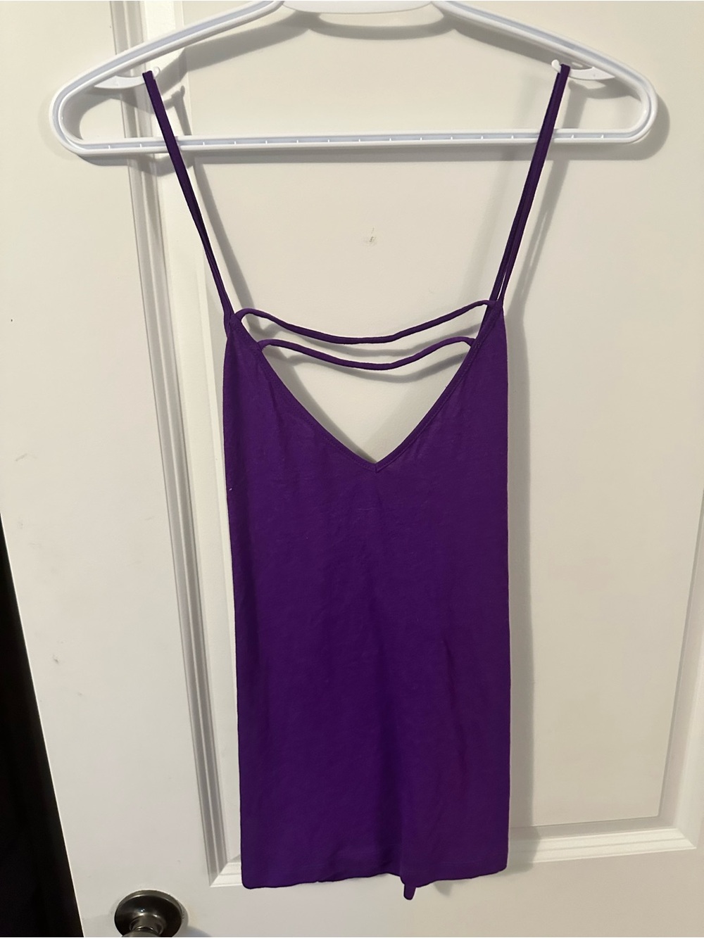 Fabletics Purple Double-Strap V-Neck Cami